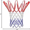 imageSpalding Basketball Net  12 Loops  Fits Standard Indoor or Outdoor Rims  Basketball Hoop Net ReplacementAll Weather  Red  White  Blue