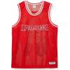 imageSpalding Mens Athletic Dry Mesh Basketball Jersey Shirt TankEngine Red