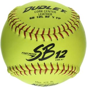 imageDUDLEY  Fastpitch Softballs  Official USAB USSSA ampamp NFHS  Multiple 12 Count OptionsNFHS  SB12  12 Yellow Leather Cover