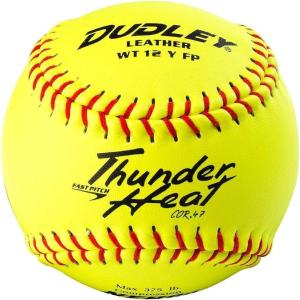 imageDUDLEY  Fastpitch Softballs  Official USAB USSSA ampamp NFHS  Multiple 12 Count OptionsNFHS  Thunder Heat  12 Yellow Leather Cover