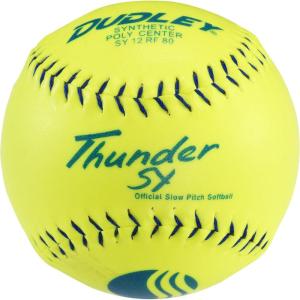 imageDUDLEY  Slowpitch Softballs  Official USASB ampamp USSSA  Multiple 12 Count OptionsUSSSA  Thunder SY  12 Yellow Synthetic Cover
