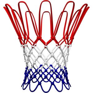 imageSpalding Basketball Net  12 Loops  Fits Standard Indoor or Outdoor Rims  Basketball Hoop Net ReplacementHeavy Duty  Red  White  Blue