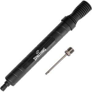 imageSpalding Sports Ball Pump Kit  Ideal for Basketball Volleyball Football Soccer Ball ampamp Rugby Ball  Complete Hand Pump Kit with NeedlesDual Action  12  Black