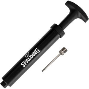 imageSpalding Sports Ball Pump Kit  Ideal for Basketball Volleyball Football Soccer Ball ampamp Rugby Ball  Complete Hand Pump Kit with NeedlesDual Action  6  Black