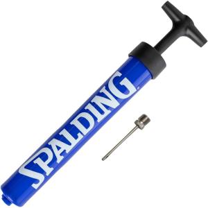 imageSpalding Sports Ball Pump Kit  Ideal for Basketball Volleyball Football Soccer Ball ampamp Rugby Ball  Complete Hand Pump Kit with NeedlesSingle Action  12  Blue