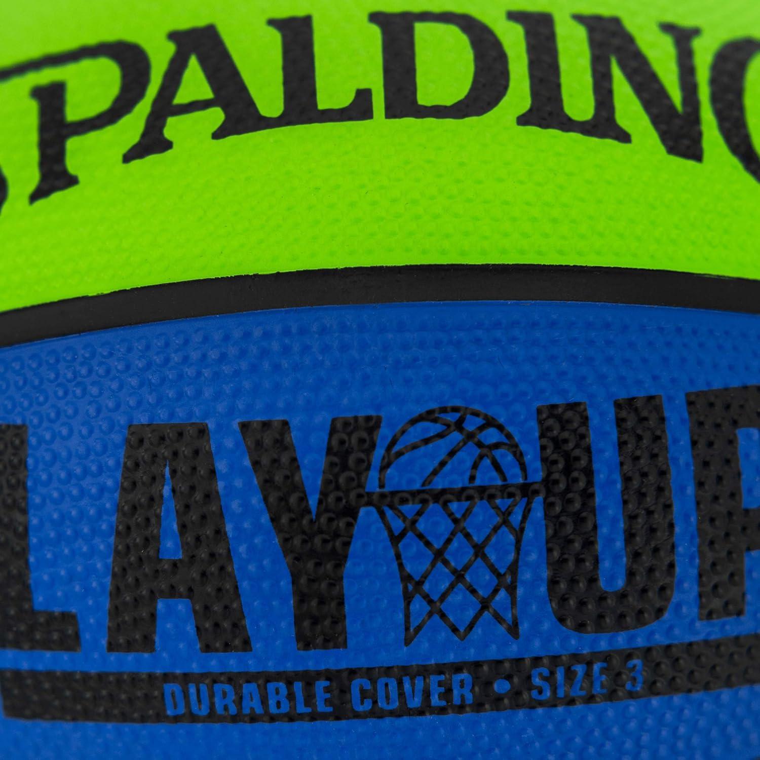 imageSpalding Outdoor Rubber Basketballs  Performance Rubber Cover Designed for Outdoor Play ColorsLay Up  GreenBlue