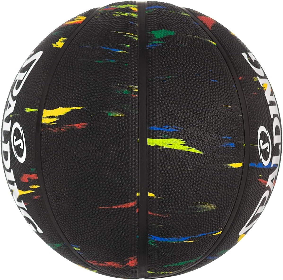 imageSpalding Outdoor Rubber Basketballs  Performance Rubber Cover Designed for Outdoor Play ColorsMarble  Black Multi Color