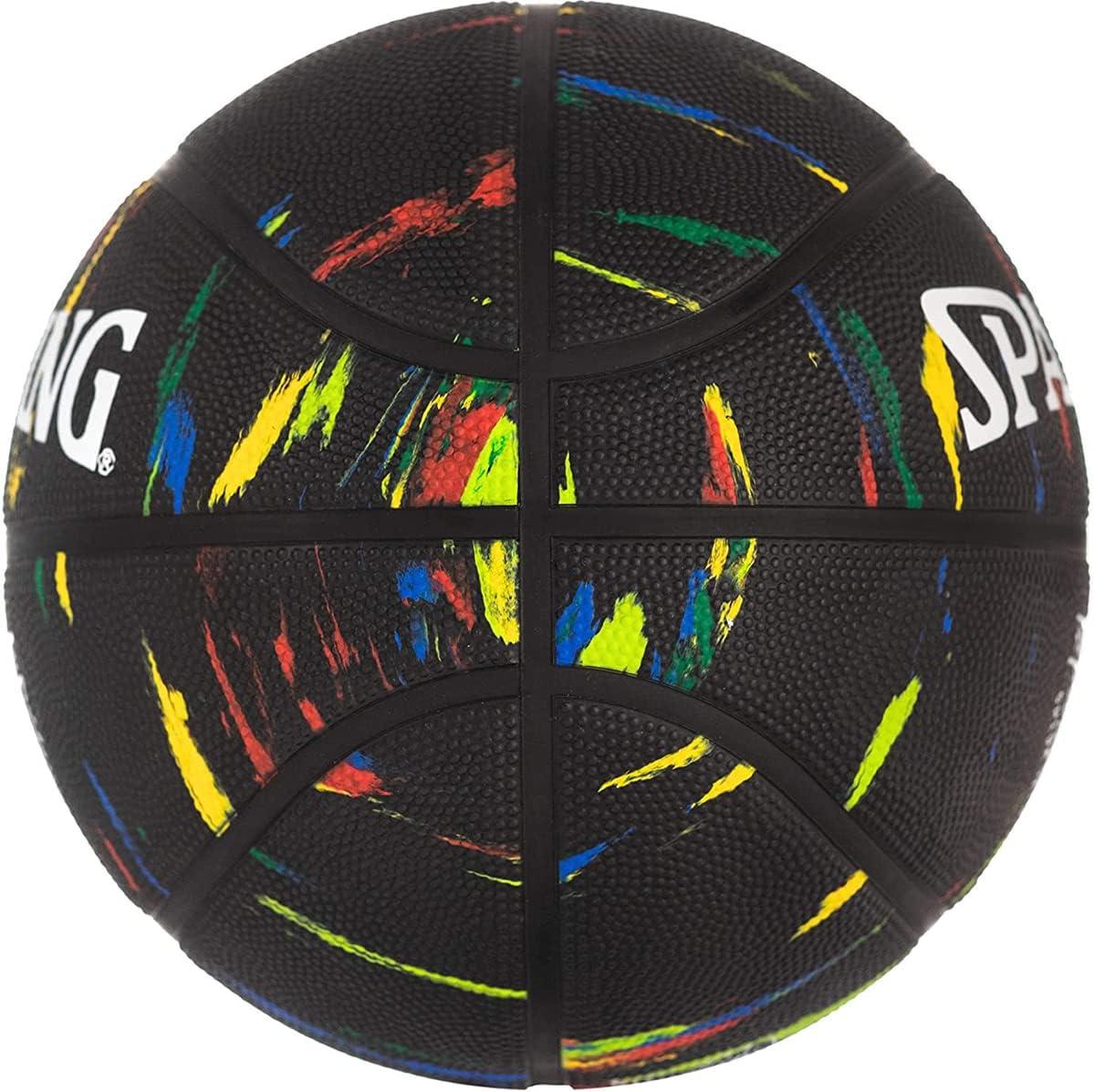 imageSpalding Outdoor Rubber Basketballs  Performance Rubber Cover Designed for Outdoor Play ColorsMarble  Black Multi Color