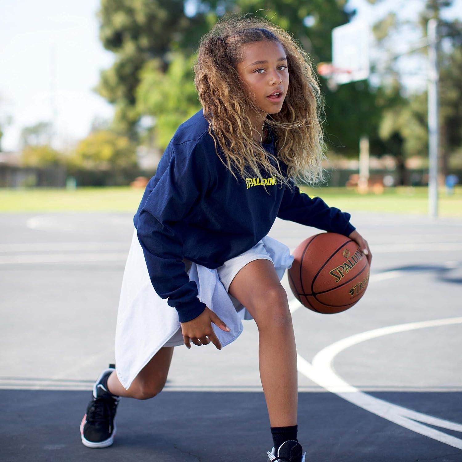 imageSpalding Outdoor Rubber Basketballs  Performance Rubber Cover Designed for Outdoor Play ColorsOrange