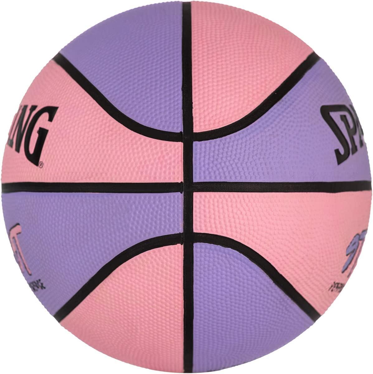 imageSpalding Outdoor Rubber Basketballs  Performance Rubber Cover Designed for Outdoor Play ColorsStreet  PinkPurple