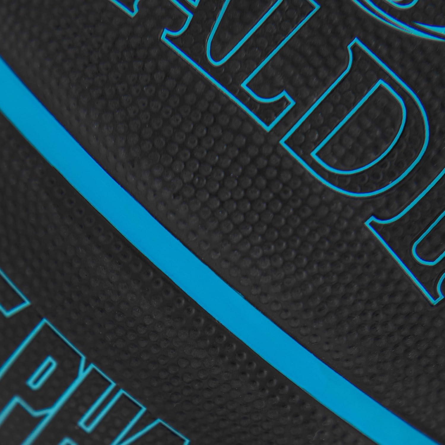 imageSpalding Outdoor Rubber Basketballs  Performance Rubber Cover Designed for Outdoor Play ColorsStreet Phantom  Neon BlueBlack