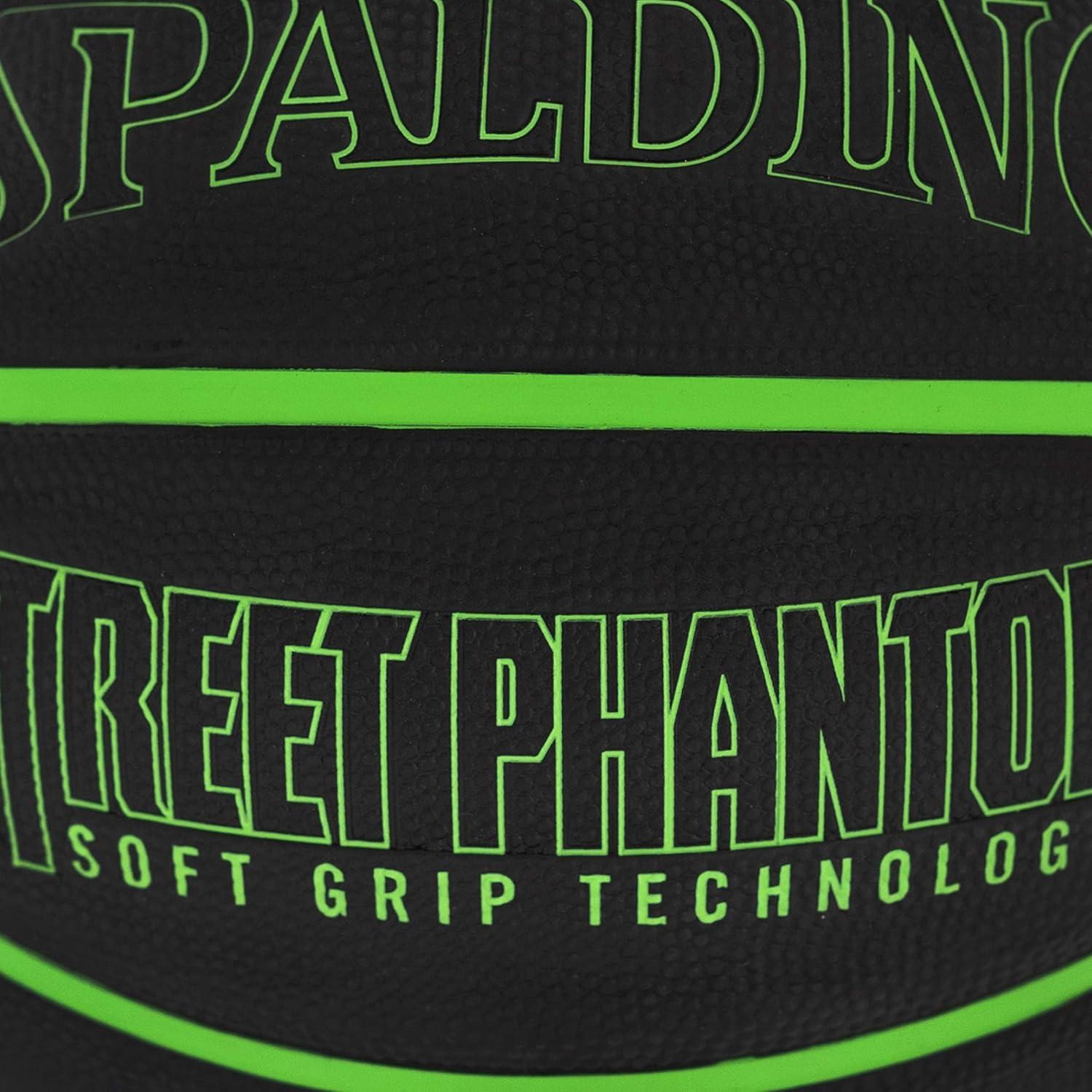 imageSpalding Outdoor Rubber Basketballs  Performance Rubber Cover Designed for Outdoor Play ColorsStreet Phantom  Neon GreenBlack