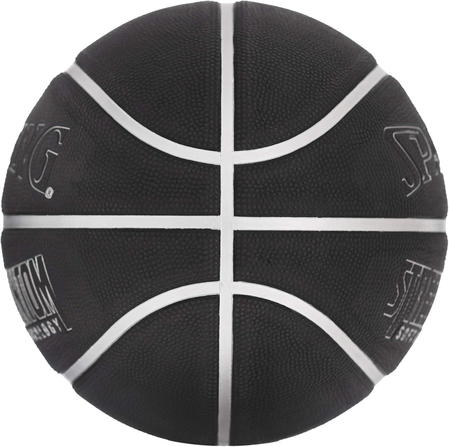 imageSpalding Outdoor Rubber Basketballs  Performance Rubber Cover Designed for Outdoor Play ColorsStreet Phantom  SilverBlack