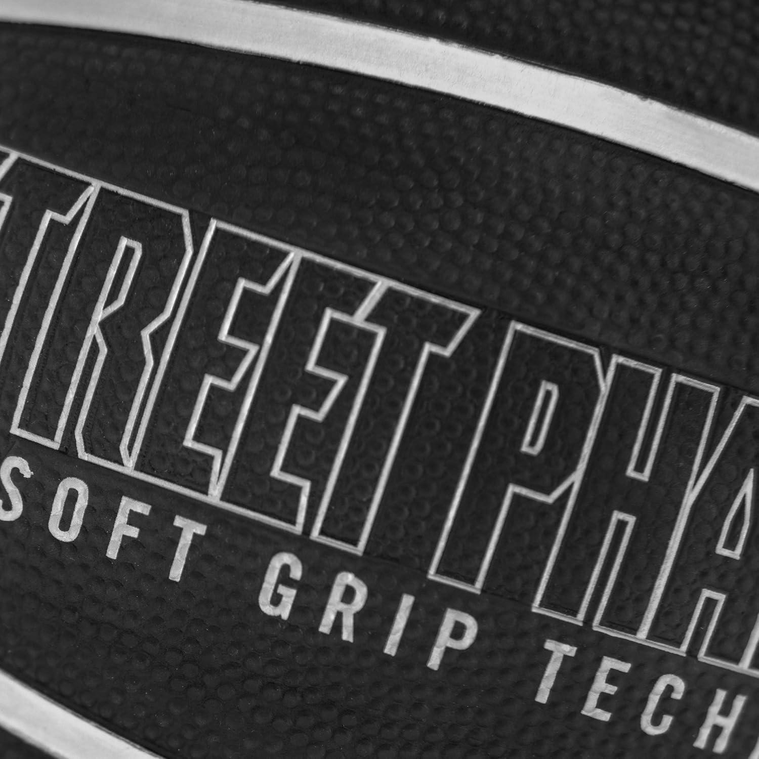 imageSpalding Outdoor Rubber Basketballs  Performance Rubber Cover Designed for Outdoor Play ColorsStreet Phantom  SilverBlack
