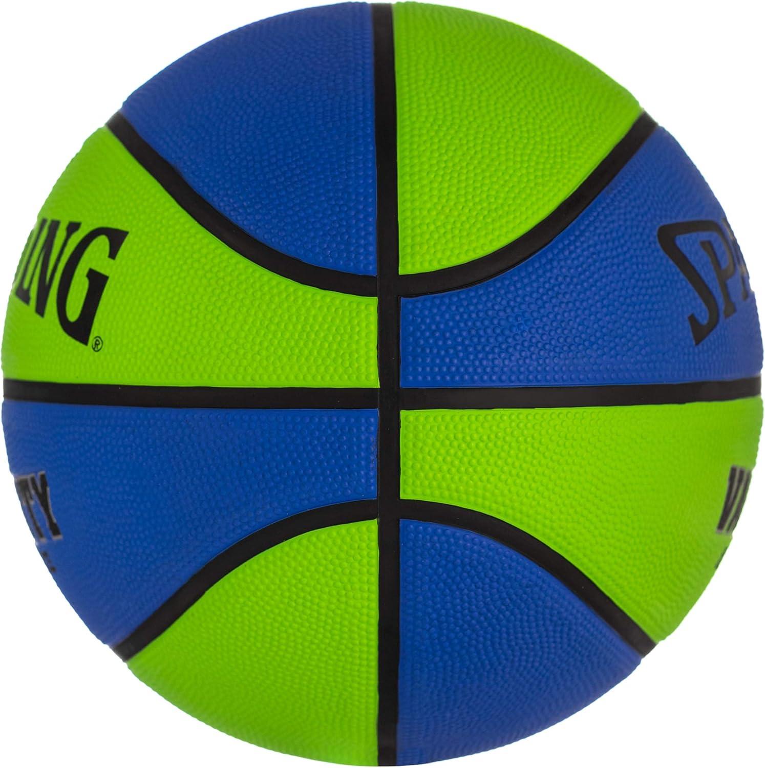 imageSpalding Outdoor Rubber Basketballs  Performance Rubber Cover Designed for Outdoor Play ColorsVarsity  GreenBlue