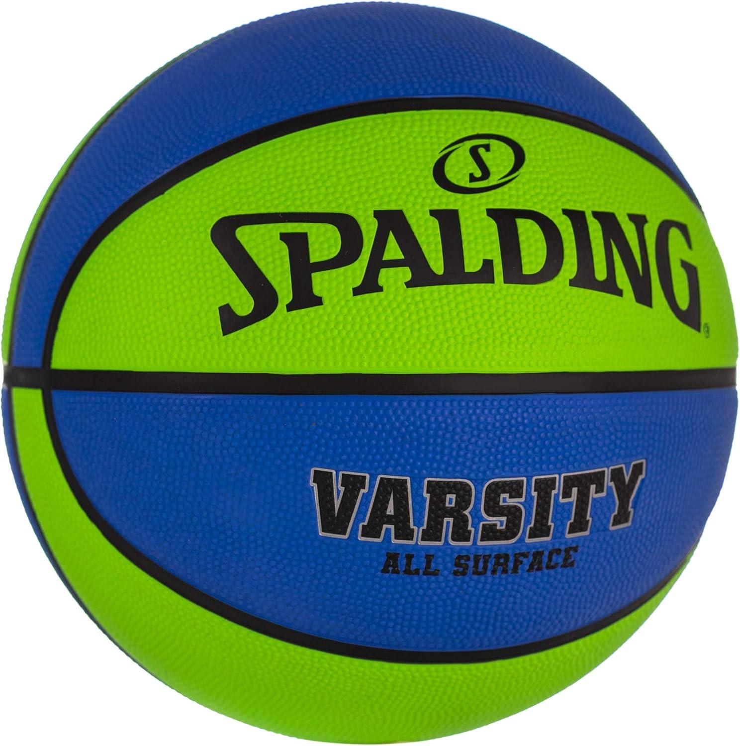 imageSpalding Outdoor Rubber Basketballs  Performance Rubber Cover Designed for Outdoor Play ColorsVarsity  GreenBlue