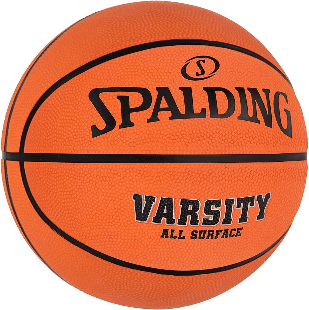 imageSpalding Outdoor Rubber Basketballs  Performance Rubber Cover Designed for Outdoor Play ColorsVarsity  Orange