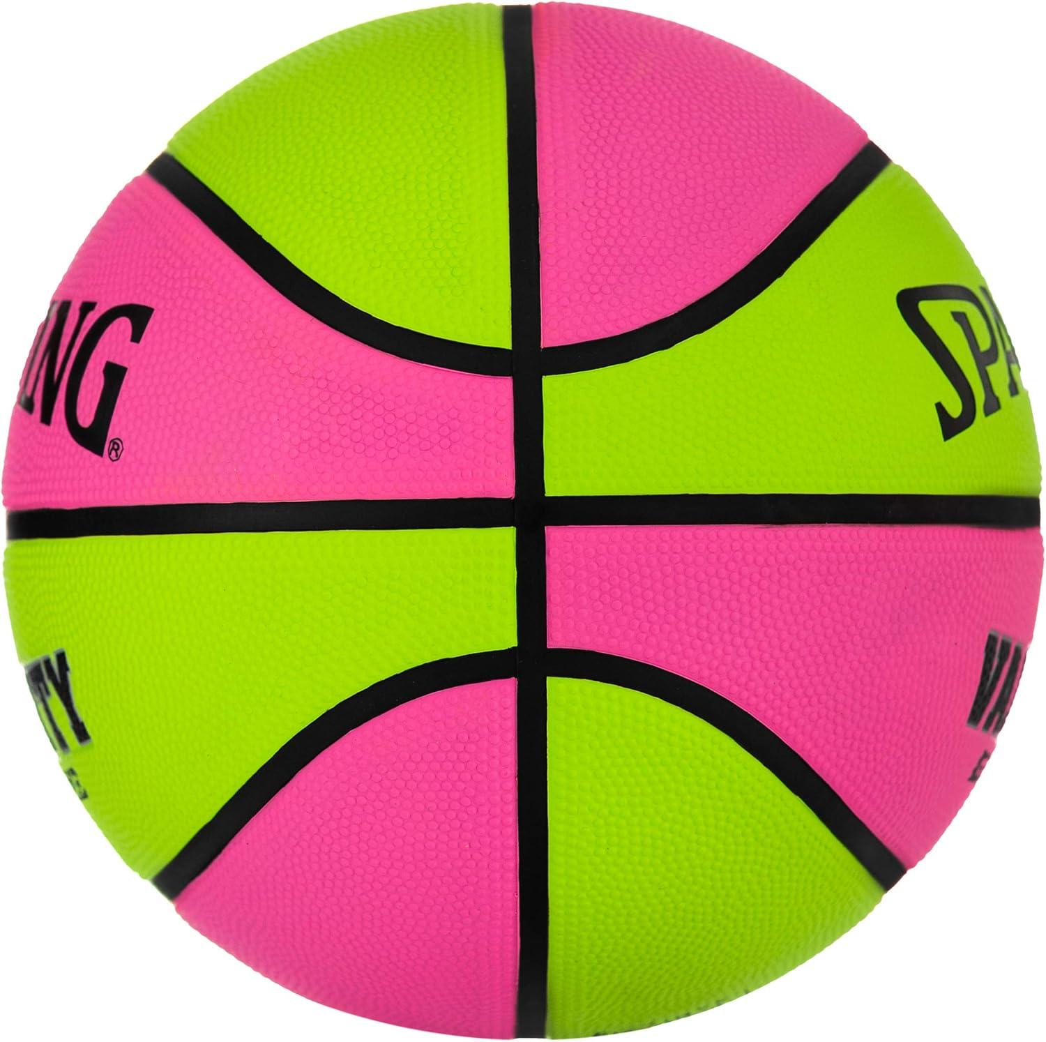 imageSpalding Outdoor Rubber Basketballs  Performance Rubber Cover Designed for Outdoor Play ColorsVarsity  PinkGreen