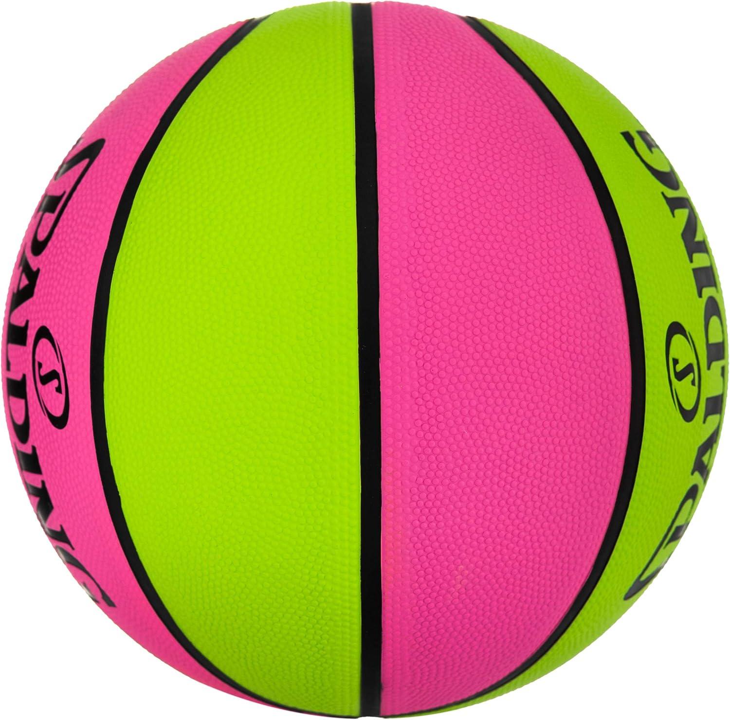 imageSpalding Outdoor Rubber Basketballs  Performance Rubber Cover Designed for Outdoor Play ColorsVarsity  PinkGreen