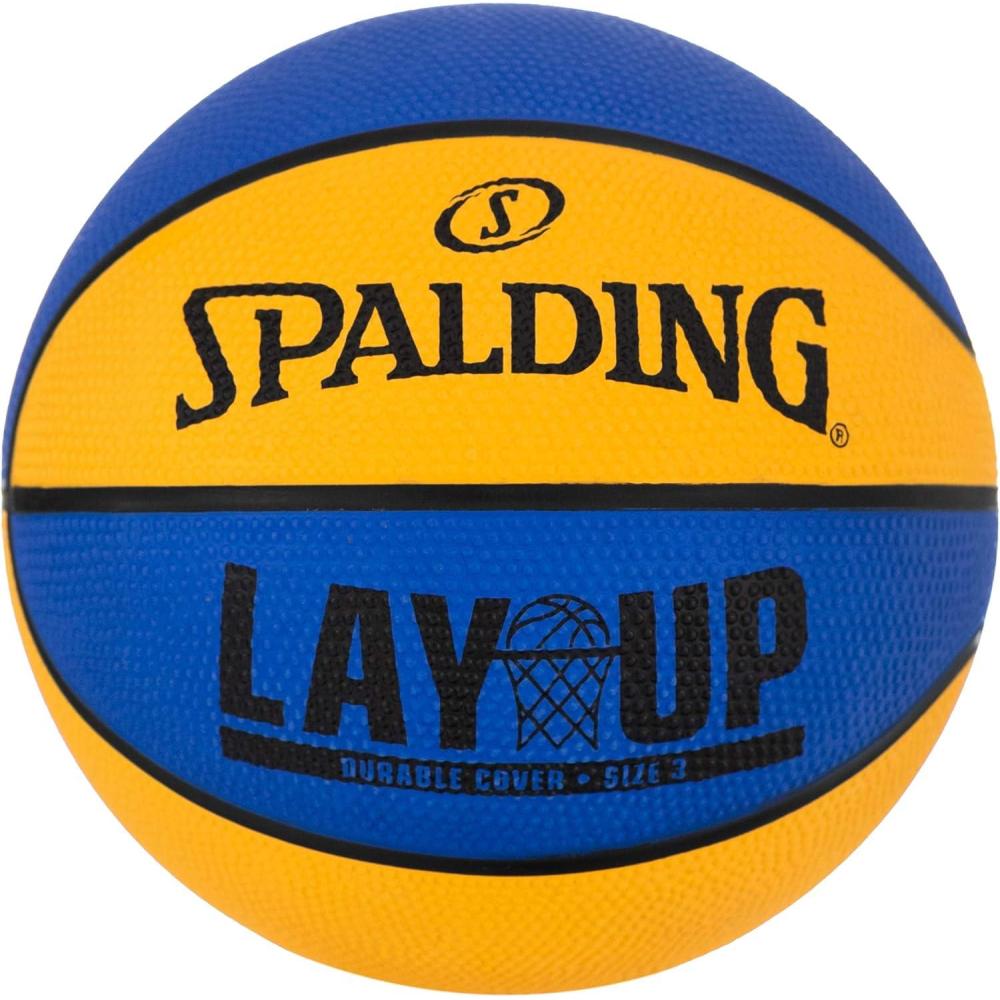 imageSpalding Outdoor Rubber Basketballs  Performance Rubber Cover Designed for Outdoor Play ColorsLay Up  BlueOrange