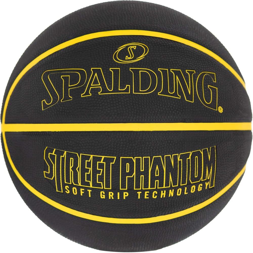 imageSpalding Outdoor Rubber Basketballs  Performance Rubber Cover Designed for Outdoor Play ColorsStreet Phantom  Neon YellowBlack
