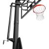imageSpalding Ultimate Hybrid Portable Basketball Hoop  Adjustable Height from 75 to 10 in Infinite Increments  Arena Slam Breakaway Rim54  Glass Backboard  Black