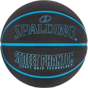 imageSpalding Outdoor Rubber Basketballs  Performance Rubber Cover Designed for Outdoor Play ColorsStreet Phantom  Neon BlueBlack