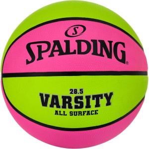 imageSpalding Outdoor Rubber Basketballs  Performance Rubber Cover Designed for Outdoor Play ColorsVarsity  PinkGreen
