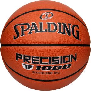 imageSpalding Precision TF1000 Indoor Game Basketballs Dry Grip Microfiber Composite Cushioned Cover High School ApprovedOrange