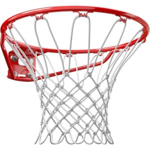 imageSpalding Regulation Size 18quot Steel Basketball Rim with Net Included  Choose from Fixed or Breakaway  Replacement Rim for Indoor or Outdoor HoopFixed  Standard  Red