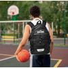 imageSpalding Basketball Backpack  Black Sports Bag with Ball ampamp Shoe Compartment Basketball Accessories BagBlack