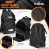 imageSpalding Basketball Backpack  Black Sports Bag with Ball ampamp Shoe Compartment Basketball Accessories BagBlack