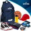 imageSpalding Basketball Backpack  Black Sports Bag with Ball ampamp Shoe Compartment Basketball Accessories BagBlue