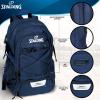 imageSpalding Basketball Backpack  Black Sports Bag with Ball ampamp Shoe Compartment Basketball Accessories BagBlue
