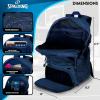 imageSpalding Basketball Backpack  Black Sports Bag with Ball ampamp Shoe Compartment Basketball Accessories BagBlue