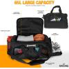 imageSpalding Duffle Bag Gym Bag for Men and Women  Large Black Duffel with Shoe and Wet Compartment  Use for Sport Gear and Accessories  Waterproof Bags for Sports Fitness Workout Travel