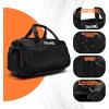imageSpalding Sports Basketball Duffle Bag  Large Basketball Duffel Bag for Women and Men  Great for Workout and Travel  with Wet and Shoe Compartment  10 Durable Strong Zippered Pockets