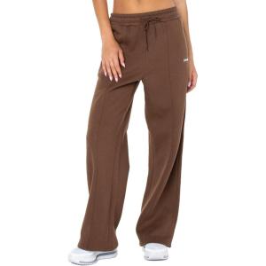 imageSpalding Womens Fleece Wide Leg Sweatpants with PocketsBrown