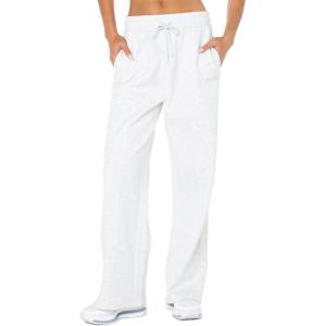 imageSpalding Womens Fleece Wide Leg Sweatpants with PocketsLight Heather Grey