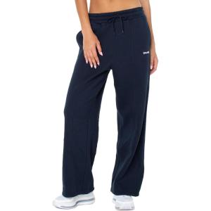 imageSpalding Womens Fleece Wide Leg Sweatpants with PocketsNavy