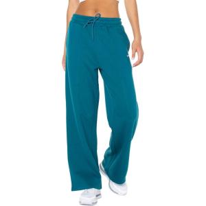 imageSpalding Womens Fleece Wide Leg Sweatpants with PocketsTeal