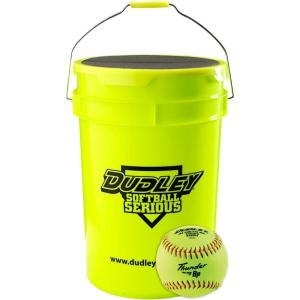 image:imageDudleys Softball Bucket amp 1 Dozen Thunder Batting Practice Softballs