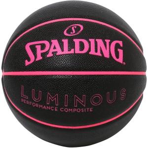 image:imageSpalding Basketball Basics No 6 Synthetic LeatherLuminous Composite Black x Pink
